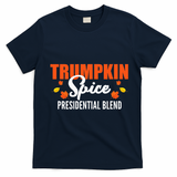 Trumpkin Spice Trump Halloween Thanksgiving Funny T-Shirt - Navy Blue