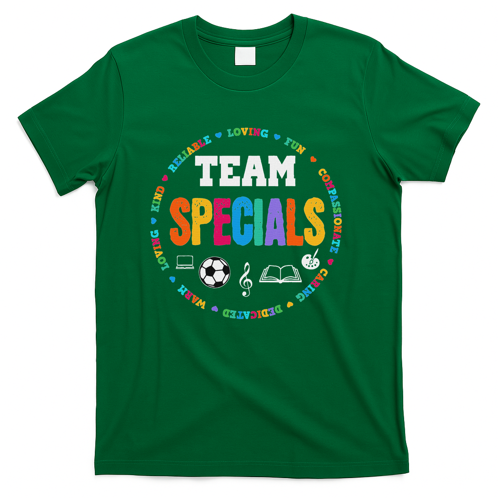 Team Specials Teacher Tribe Squad Back To Primary School T-Shirt - Green