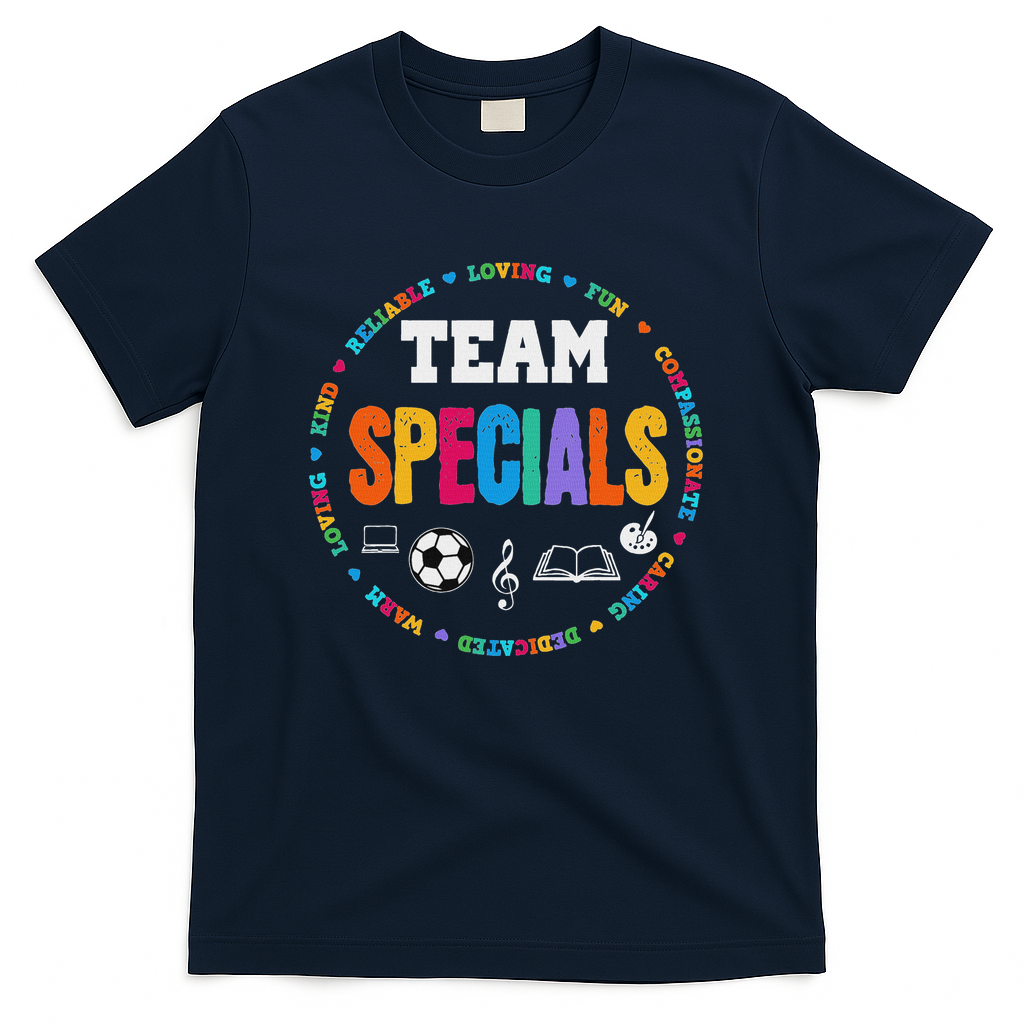 Team Specials Teacher Tribe Squad Back To Primary School T-Shirt - Navy