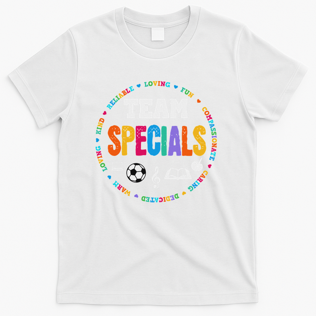 Team Specials Teacher Tribe Squad Back To Primary School T-Shirt - White
