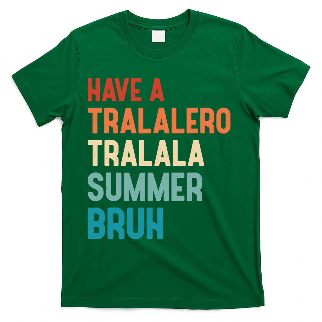 Tralalero Tralala Brainrot Teacher Last Day Of School T-Shirt - Green