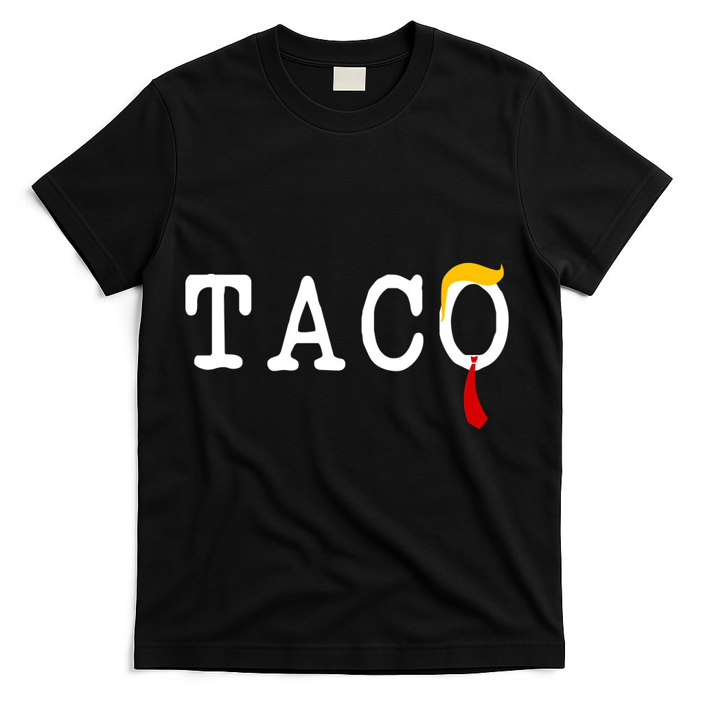 Taco Trump Donald Hair Tie Logo Funny Trending T-Shirt - Black