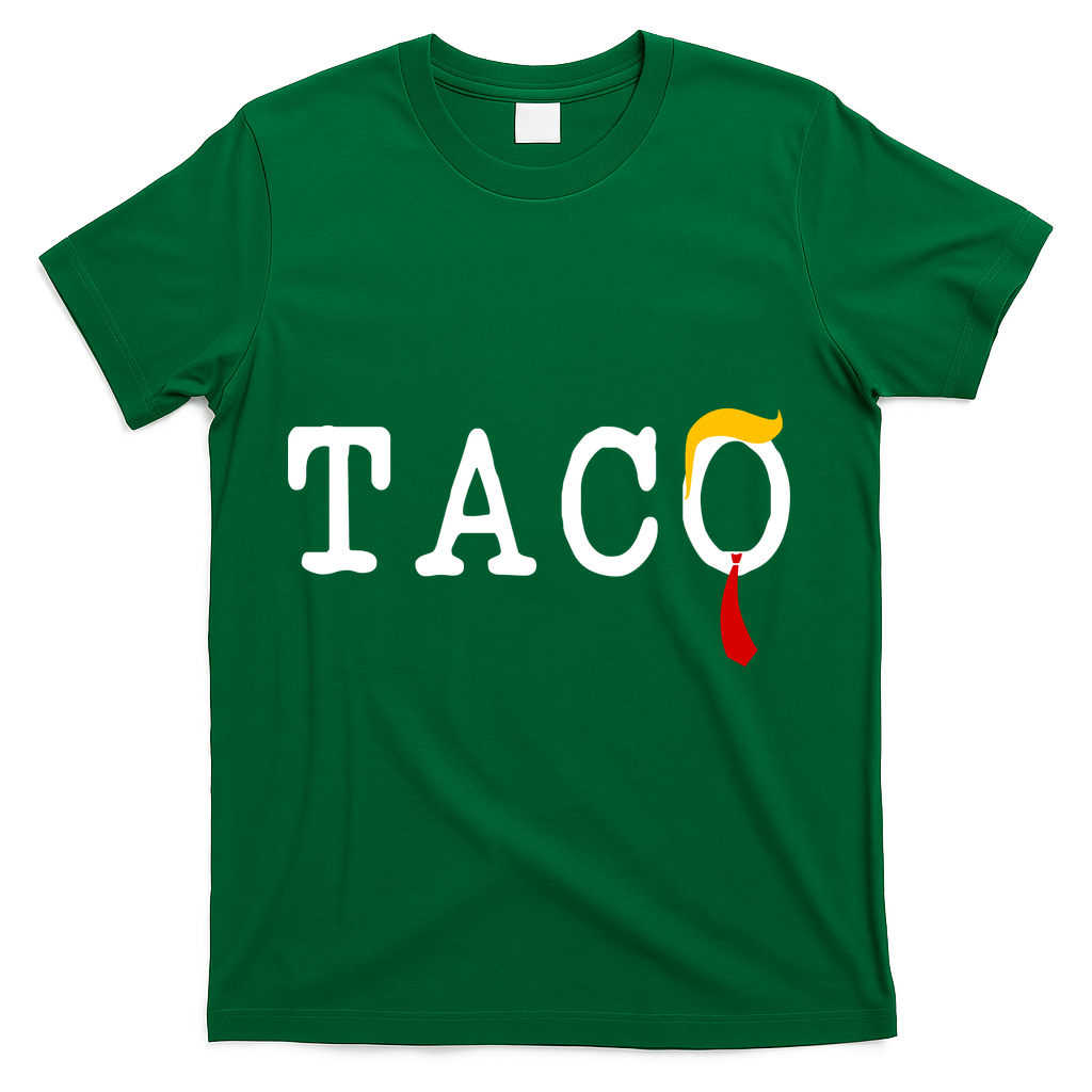 Taco Trump Donald Hair Tie Logo Funny Trending T-Shirt - Green