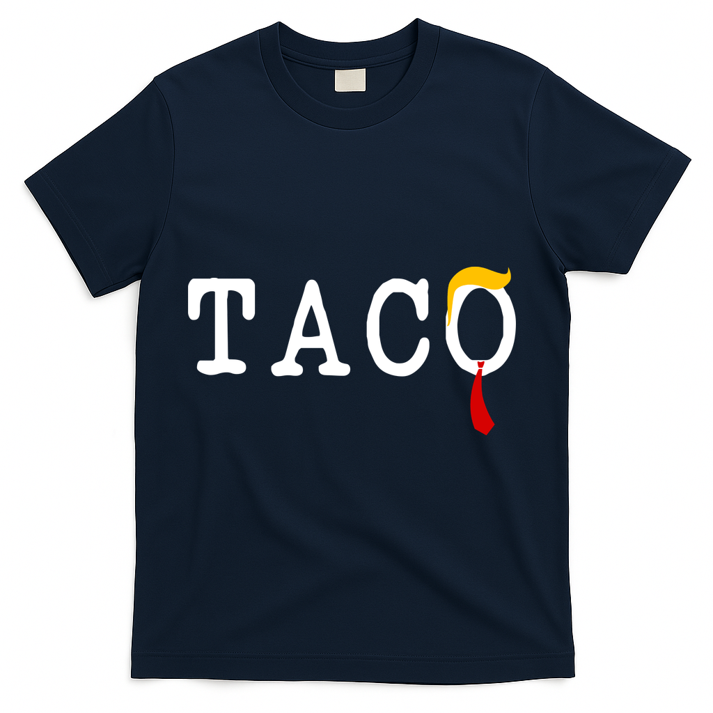 Taco Trump Donald Hair Tie Logo Funny Trending T-Shirt - Navy