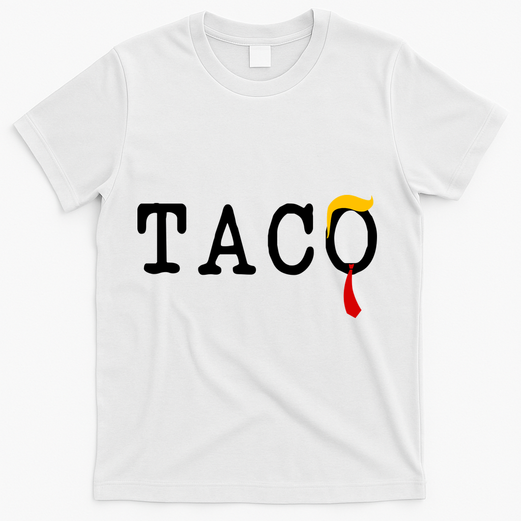 Taco Trump Donald Hair Tie Logo Funny Trending T-Shirt - White