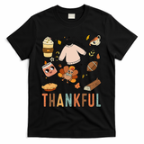 Thanksgiving Turkey Fall Thankful Graphic FamilywomenS T-Shirt - Black
