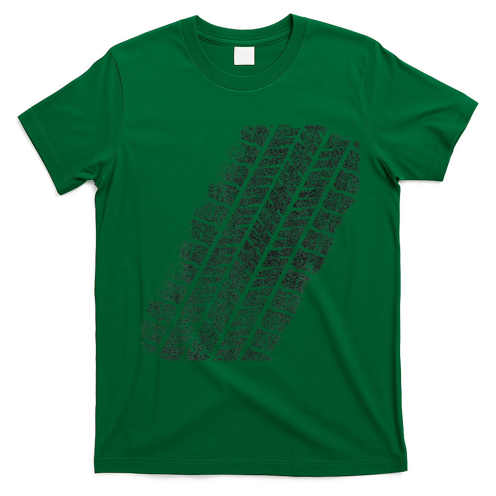 Tire Track Funny Halloween T-Shirt - Irish Green