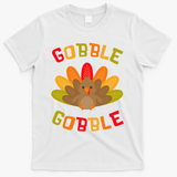 Thanksgiving Turkey Gobble T-Shirt - White