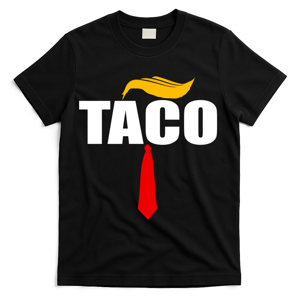 Taco Trump Hair Tie Funny T-Shirt - Black