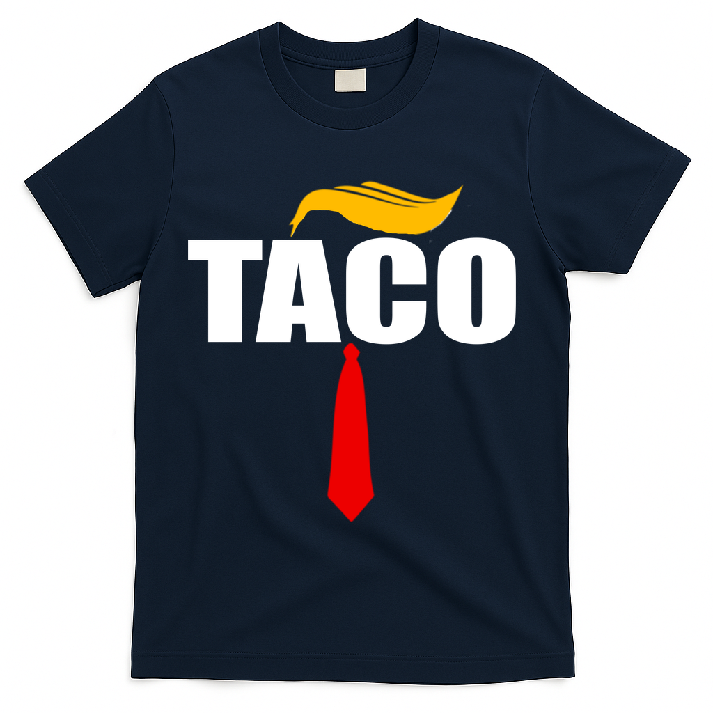 Taco Trump Hair Tie Funny T-Shirt - Navy