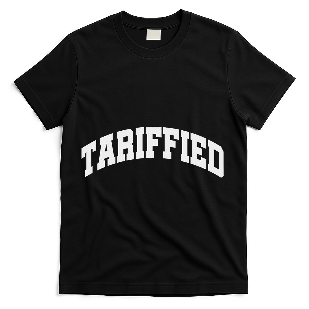 Tariffied Tariff Ied Funny Trump Economic Tariffs War T-Shirt - Black