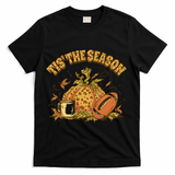 Tis The Season Football Pumpkin T-Shirt - Black