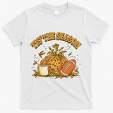 Tis The Season Football Pumpkin T-Shirt - White