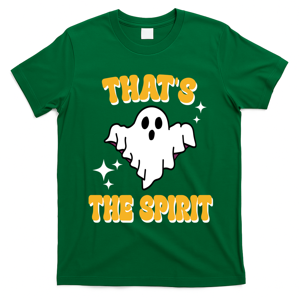 Thats The Spirit Funny Halloween Ghost T-Shirt - Irish Green