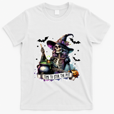 Time To Stir The Pot Witch Halloween T-Shirt - White