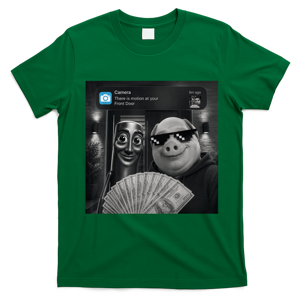 Tung Tung Tung Sahur John Pork Meme Brainrot T-Shirt - Irish Green