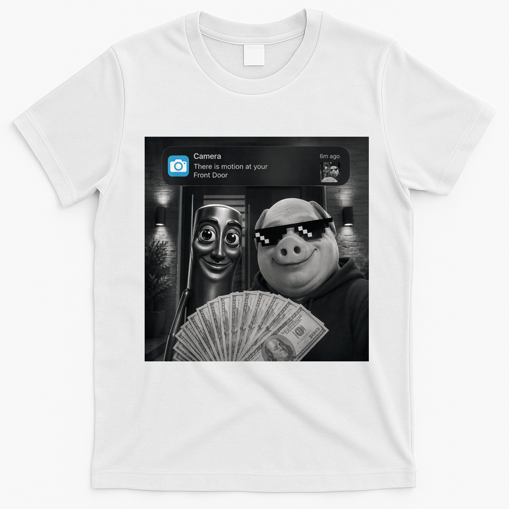 Tung Tung Tung Sahur John Pork Meme Brainrot T-Shirt - White