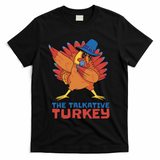 The Talkative Turkey Funny Thanksgiving T-Shirt - Black