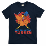 The Talkative Turkey Funny Thanksgiving T-Shirt - Navy