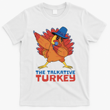 The Talkative Turkey Funny Thanksgiving T-Shirt - White