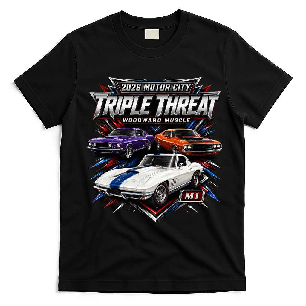 Triple Thread Woodward Muscle M1 2026 T-Shirt - Black
