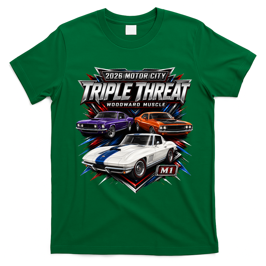 Triple Thread Woodward Muscle M1 2026 T-Shirt - Irish Green