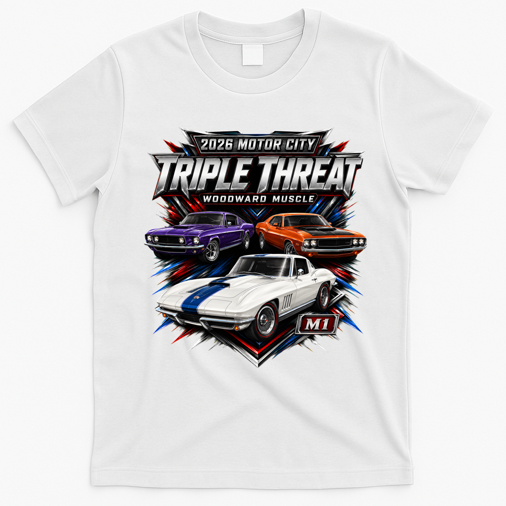 Triple Thread Woodward Muscle M1 2026 T-Shirt - White