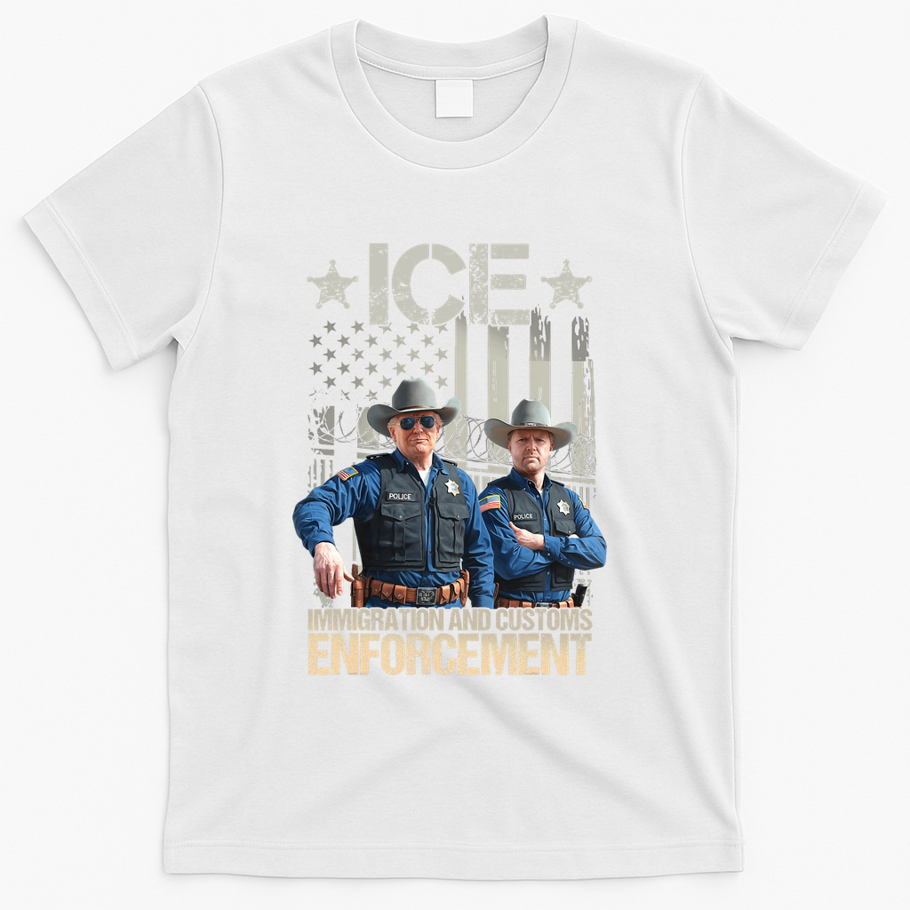 Trump Vance Ice Immigration And Customs Enforcement T-Shirt - White