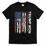 Trump Won 45 47 T-Shirt - Black
