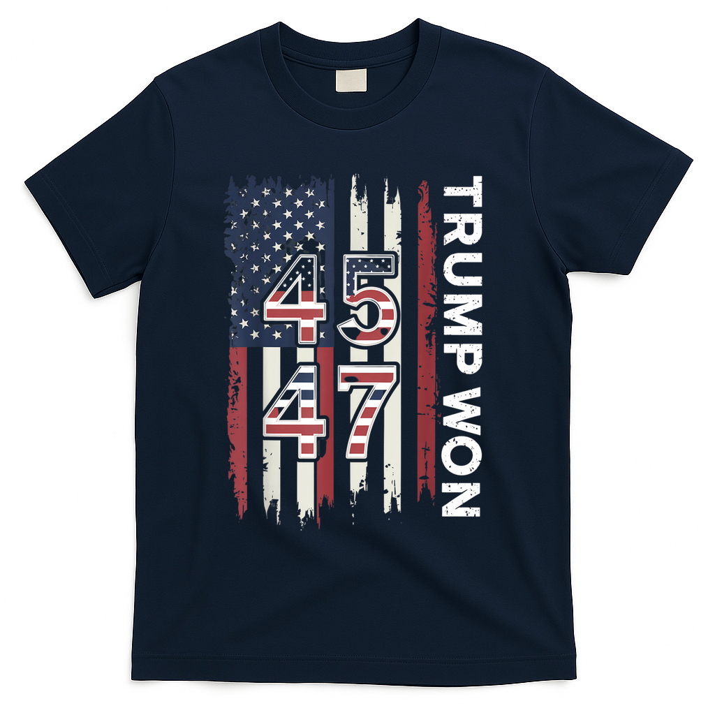 Trump Won 45 47 T-Shirt - Navy