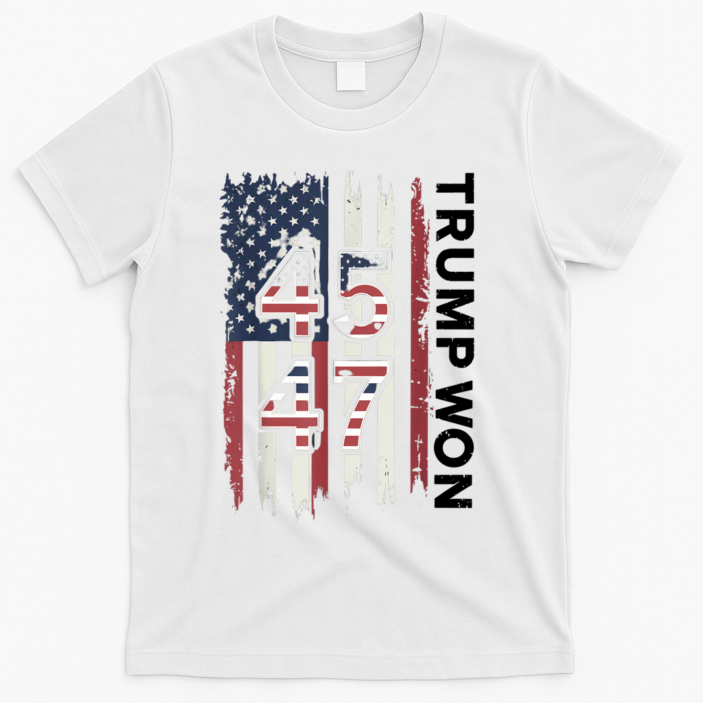 Trump Won 45 47 T-Shirt - White