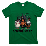 Tonight We Fly Funny Chicken Halloween Spooky Season T-Shirt - Irish Green