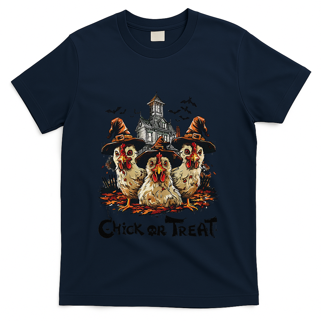 Tonight We Fly Halloween Chicken Fall Farm Animals T-Shirt - Navy
