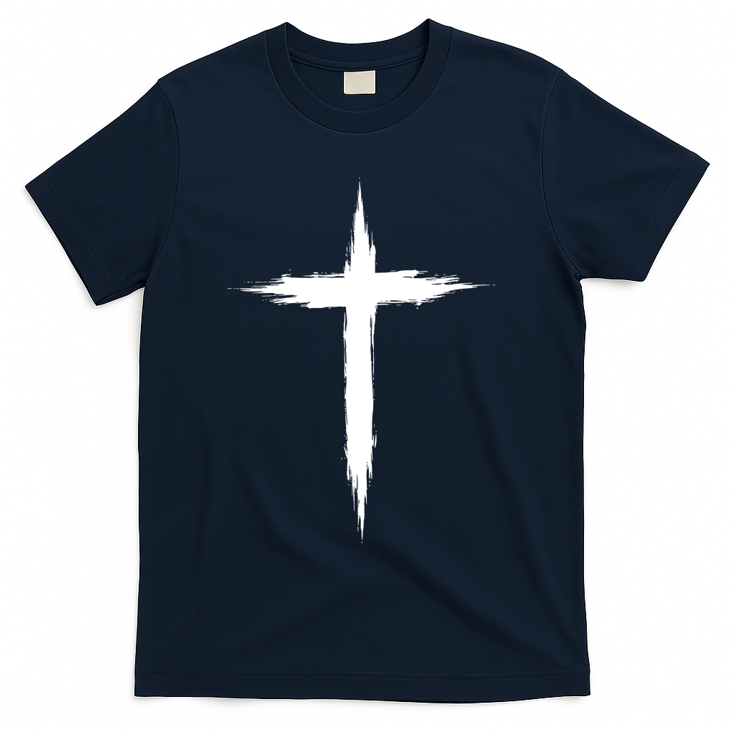 The Way The Truth The Life John 3:16 Front And Back T-Shirt - Navy