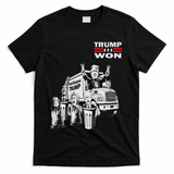Trump Won Trump Waste Management Funny Trump Garbage Truck T-Shirt - Black