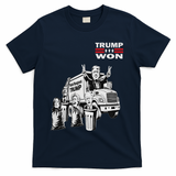Trump Won Trump Waste Management Funny Trump Garbage Truck T-Shirt - Navy
