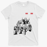 Trump Won Trump Waste Management Funny Trump Garbage Truck T-Shirt - White