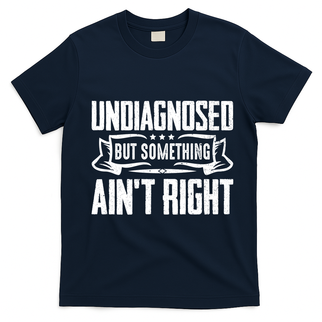Undiagnosed But Something Ain't Right T-Shirt - Navy Blue