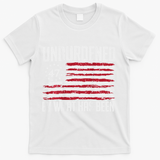 Unburdened By What Has Been Trump 47 Retro Us Flag T-Shirt - White