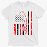 USA Fishing Flag Gift For Fisherman T-Shirt - White