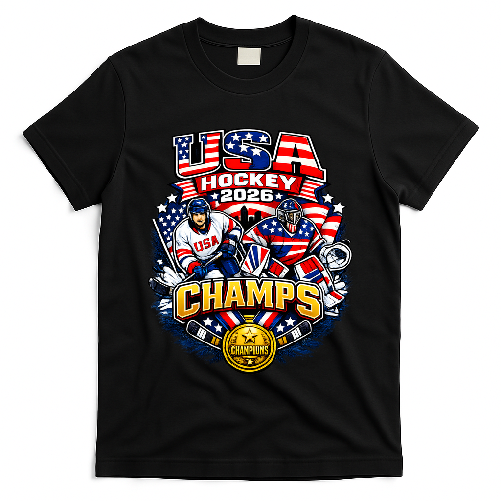 USA Hockey 2026 Champs Gold Medal T-Shirt
