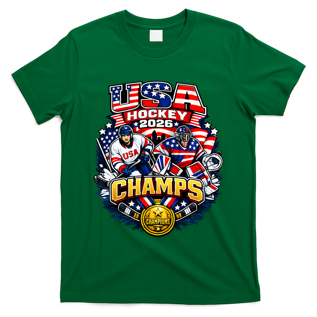 USA Hockey 2026 Champs Gold Medal T-Shirt