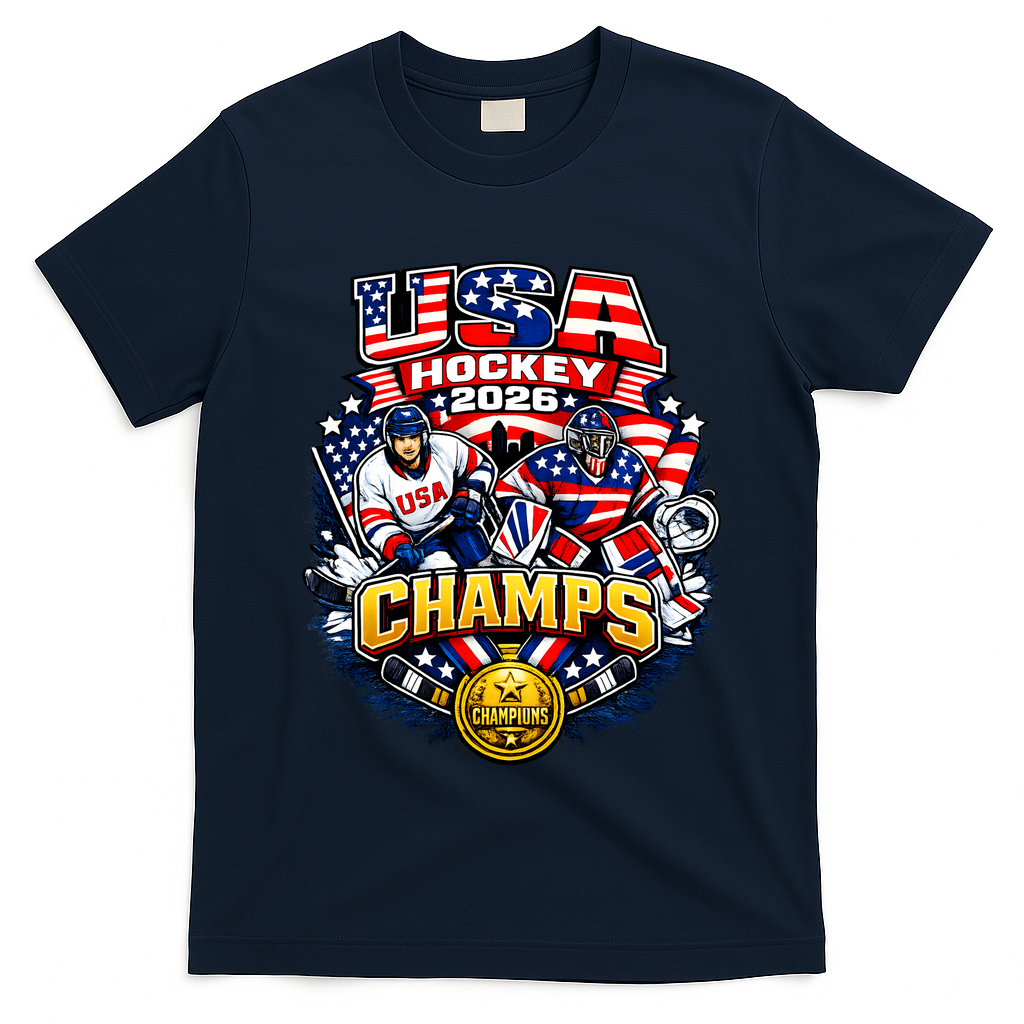 USA Hockey 2026 Champs Gold Medal T-Shirt