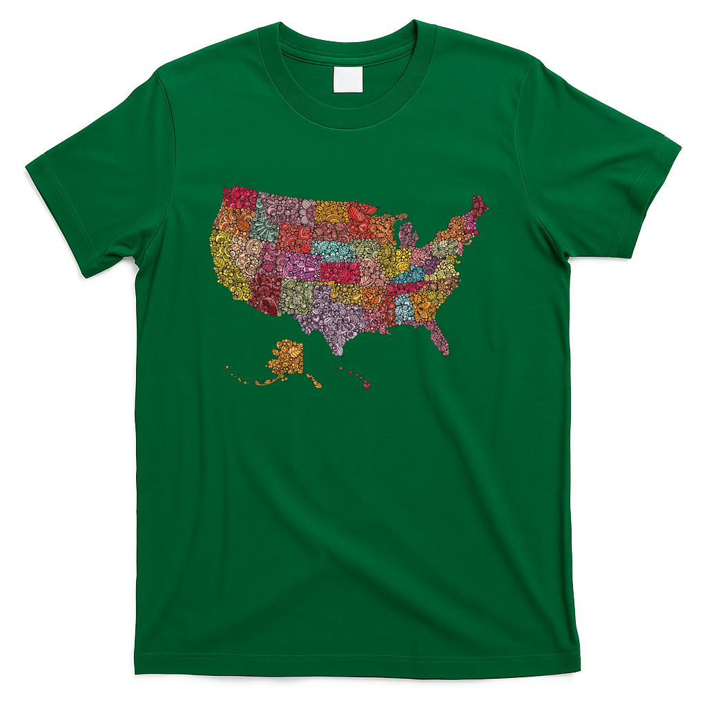 US map - Green