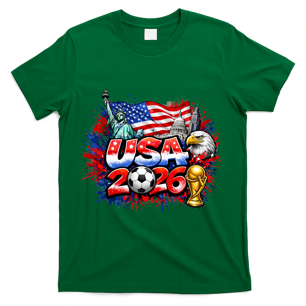 USA North America Soccer Tournament 2026 T-Shirt - Green