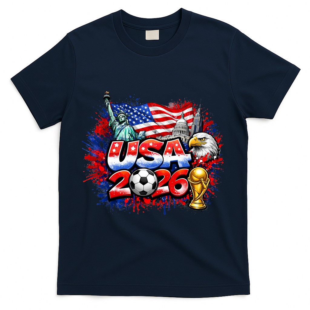 USA North America Soccer Tournament 2026 T-Shirt - Navy