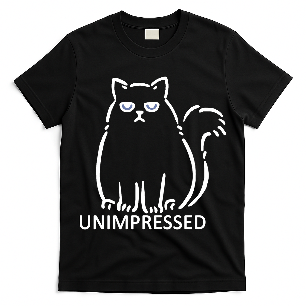 Unimpressed Funny Angry Cat T-Shirt