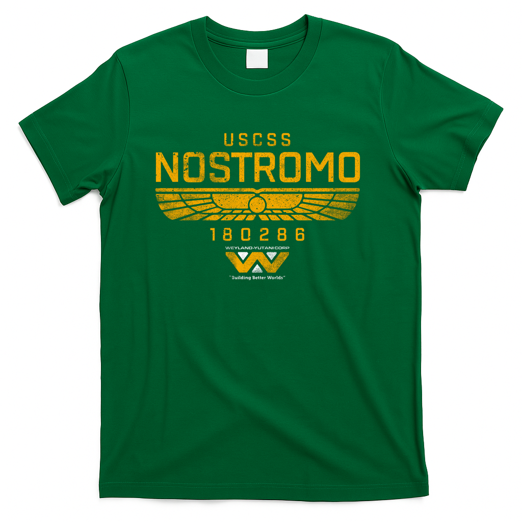 USCSS Nostromo Weyland Yutani Logo Alien Spaceship - Green