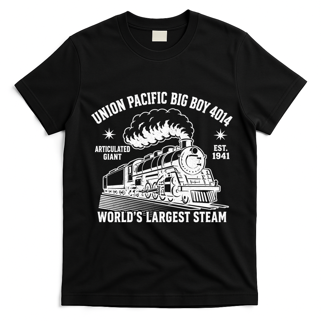 Union Pacific Big Boy 4014 Steam Train T-Shirt - Black