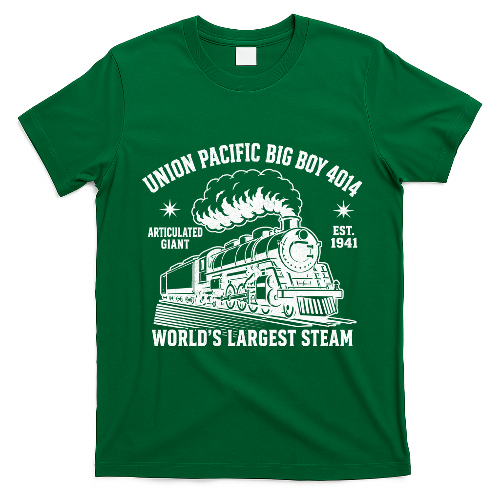 Union Pacific Big Boy 4014 Steam Train T-Shirt - Irish Green